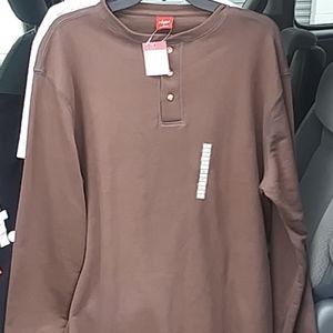 Mens L/S pullover shirt Lg